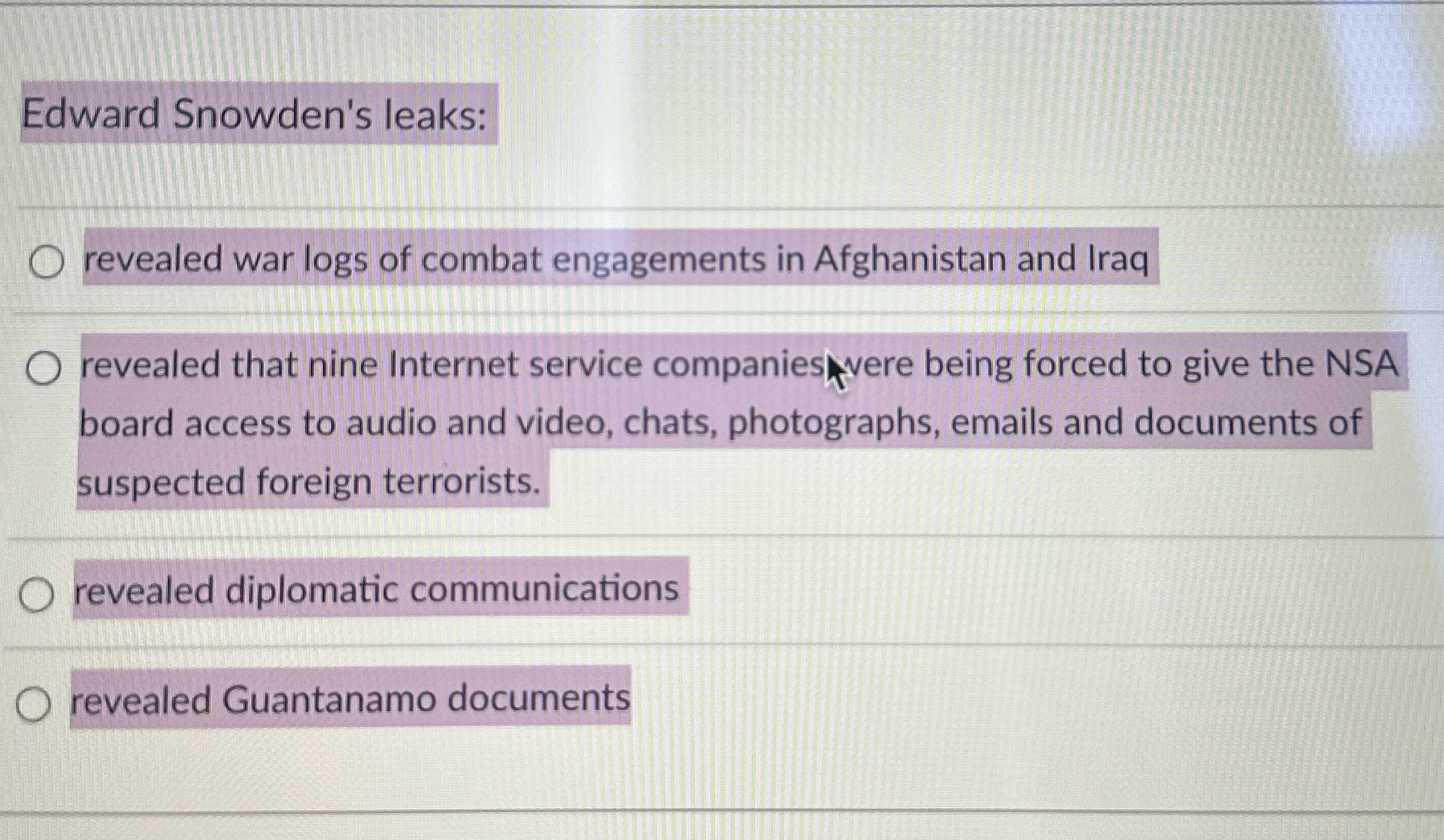 Edward Snowden's leaks: O revealed war logs of