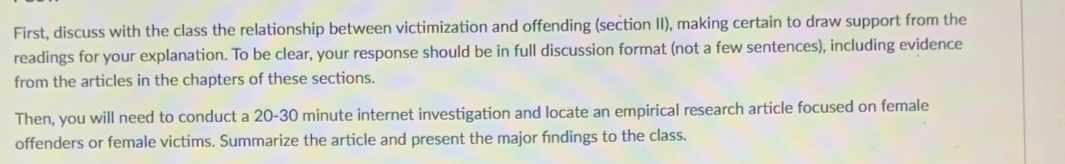 First, discuss with the class the relationship