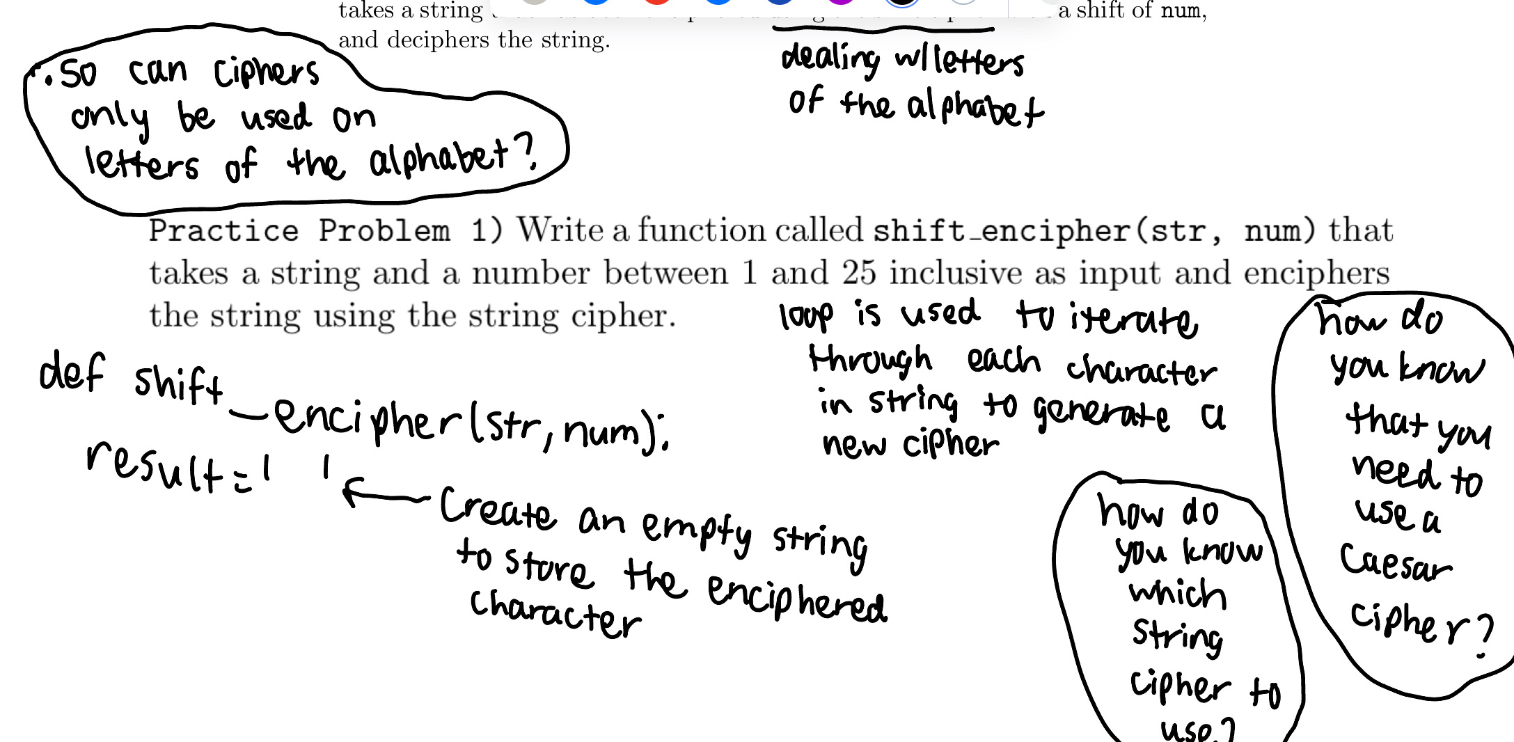 all my circled questions and explain to me step