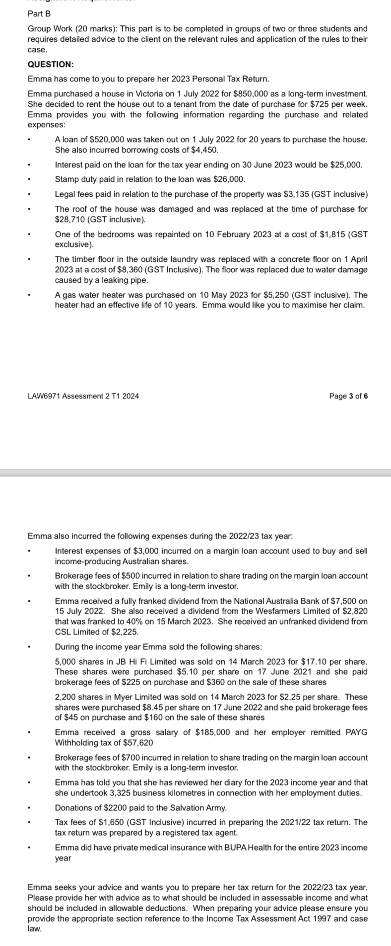 PartB Group Work (20 marks): This part is to be
