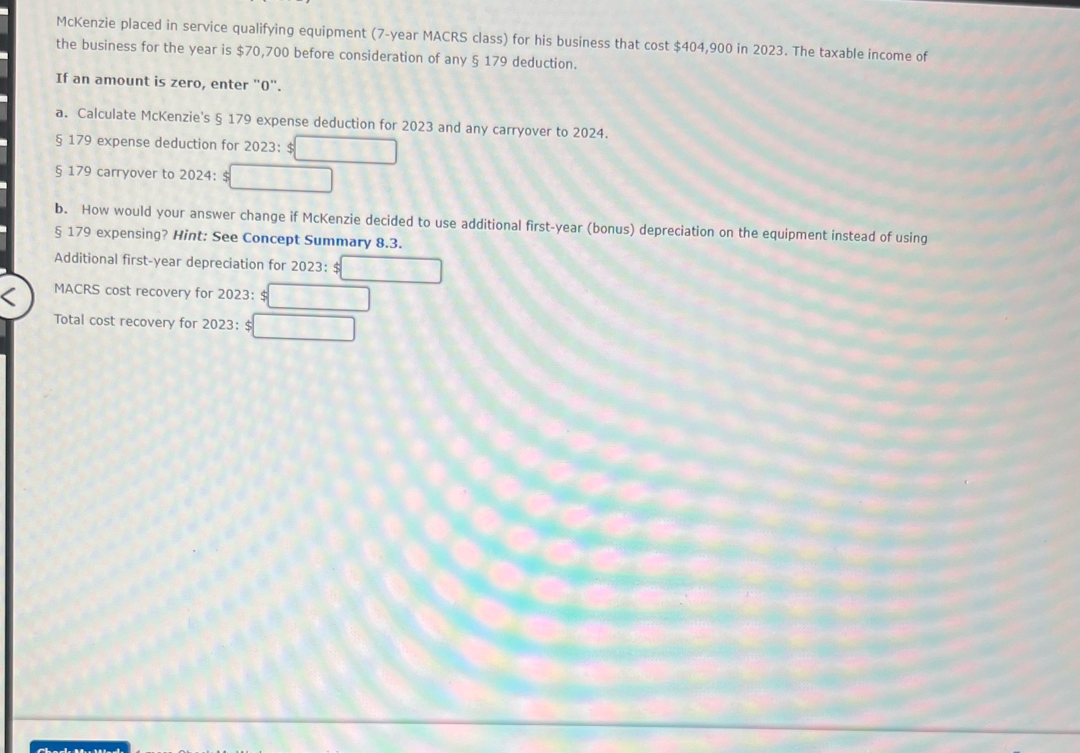 Mckenzie placed in service qualifying equipment