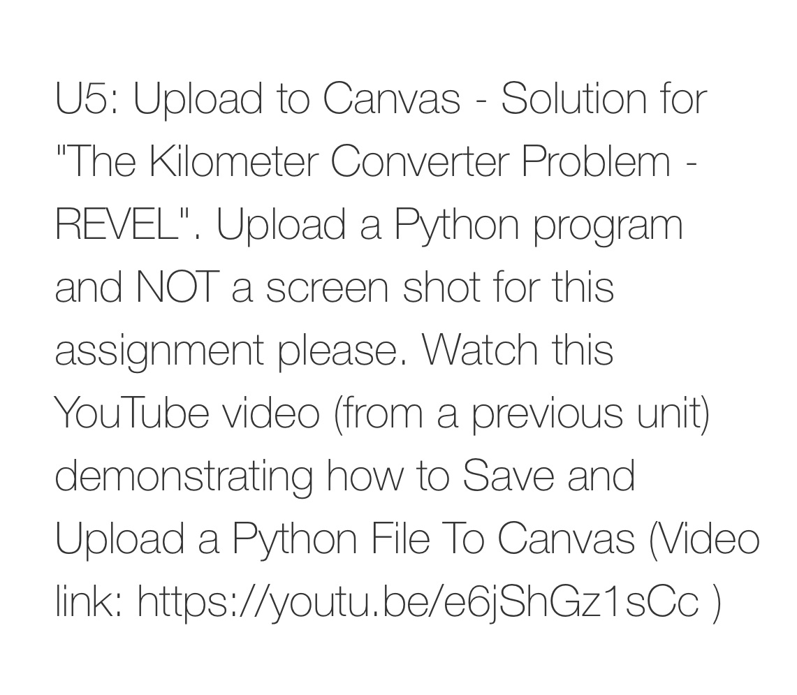 U5: Upload to Canvas - Solution for \"The