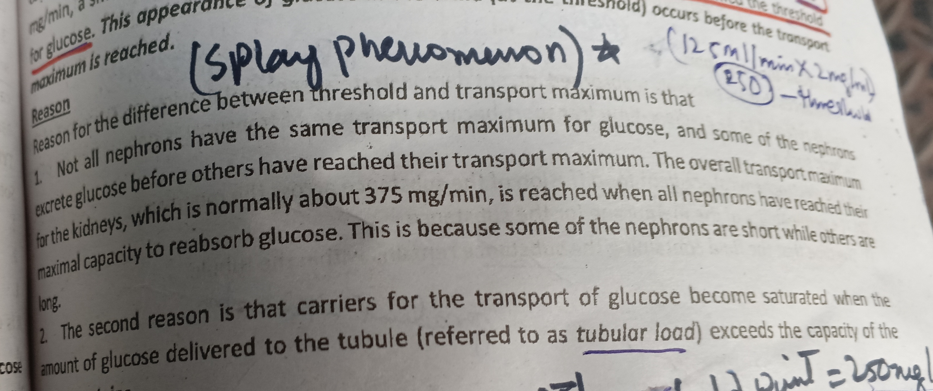Explain this and splay phenomenon me/min, d for