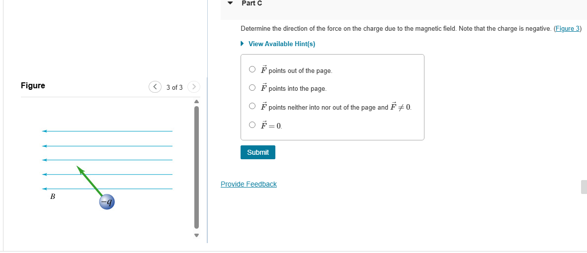 part c, figure 3 Part C Determine the direction