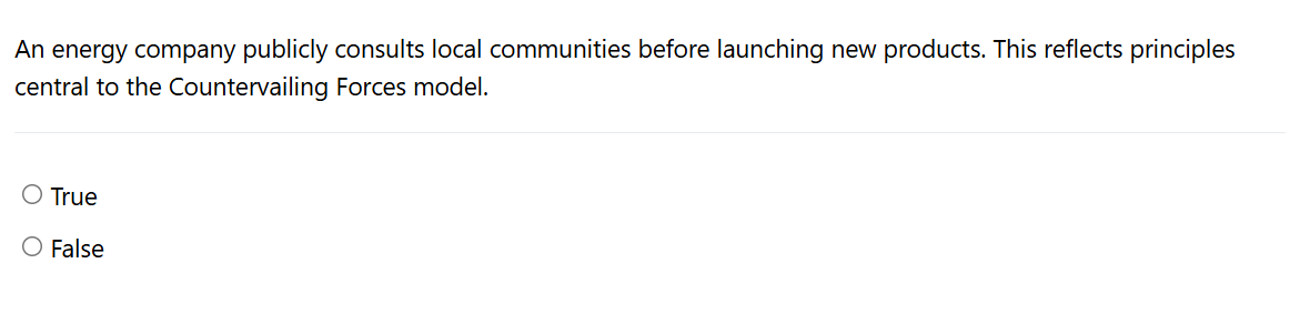 Choose the correct answer An energy company