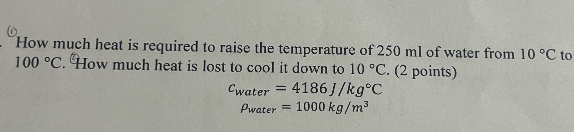 How much heat required to raise the temp and how