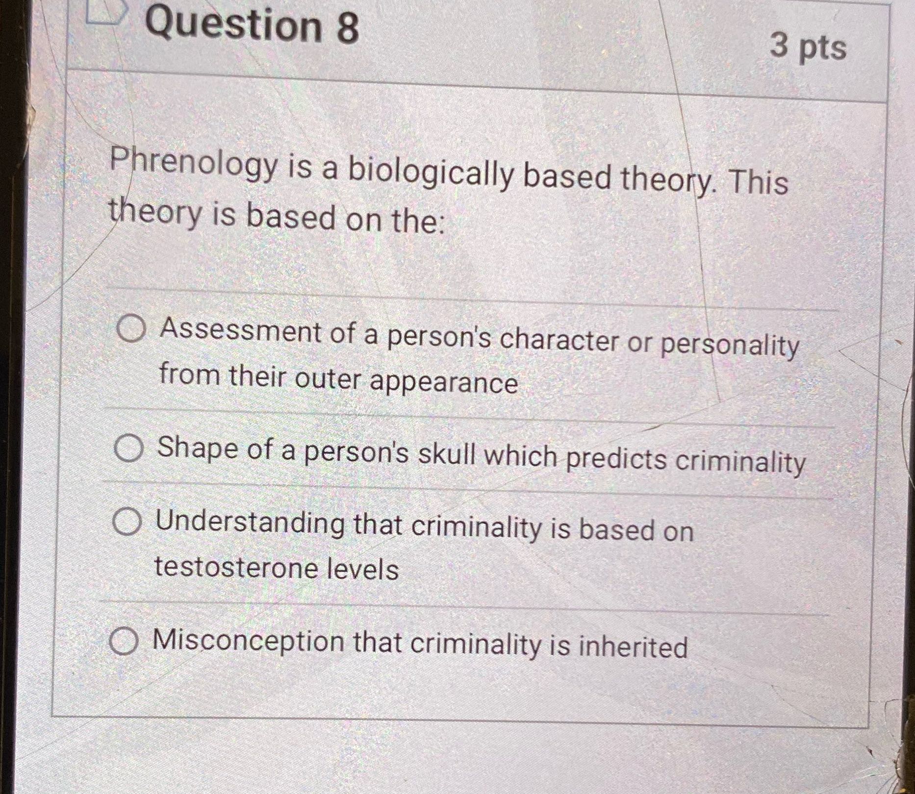 this accurately please Question 8 3 pts