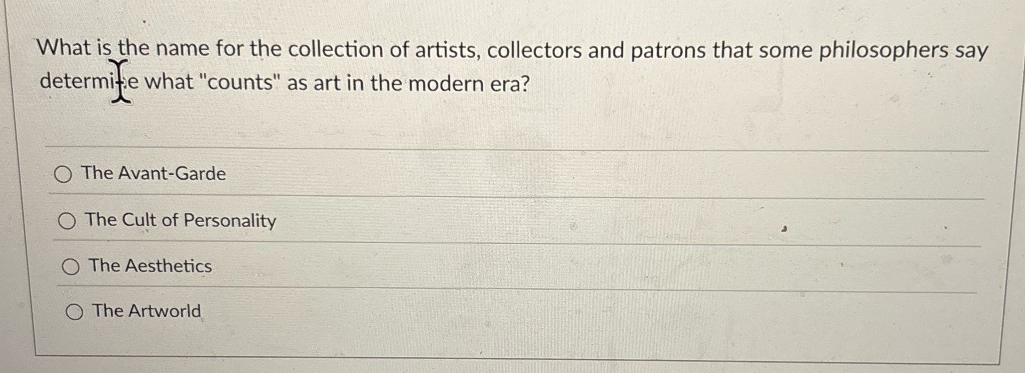 P What is the name for the collection of artists,