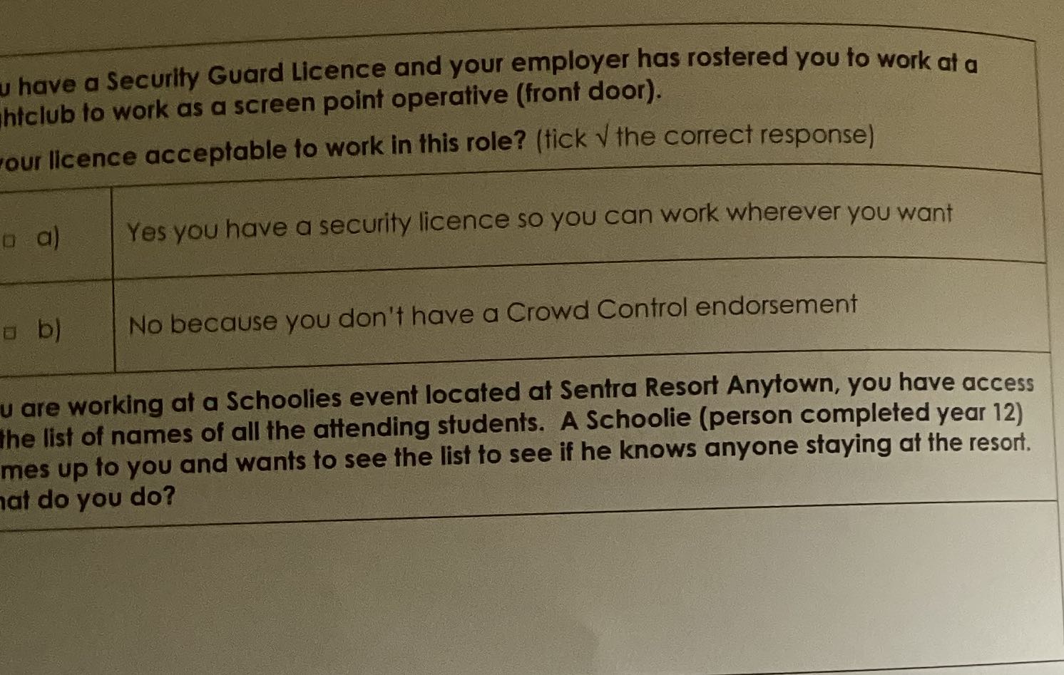 Ask Al about this image u have a Security Guard