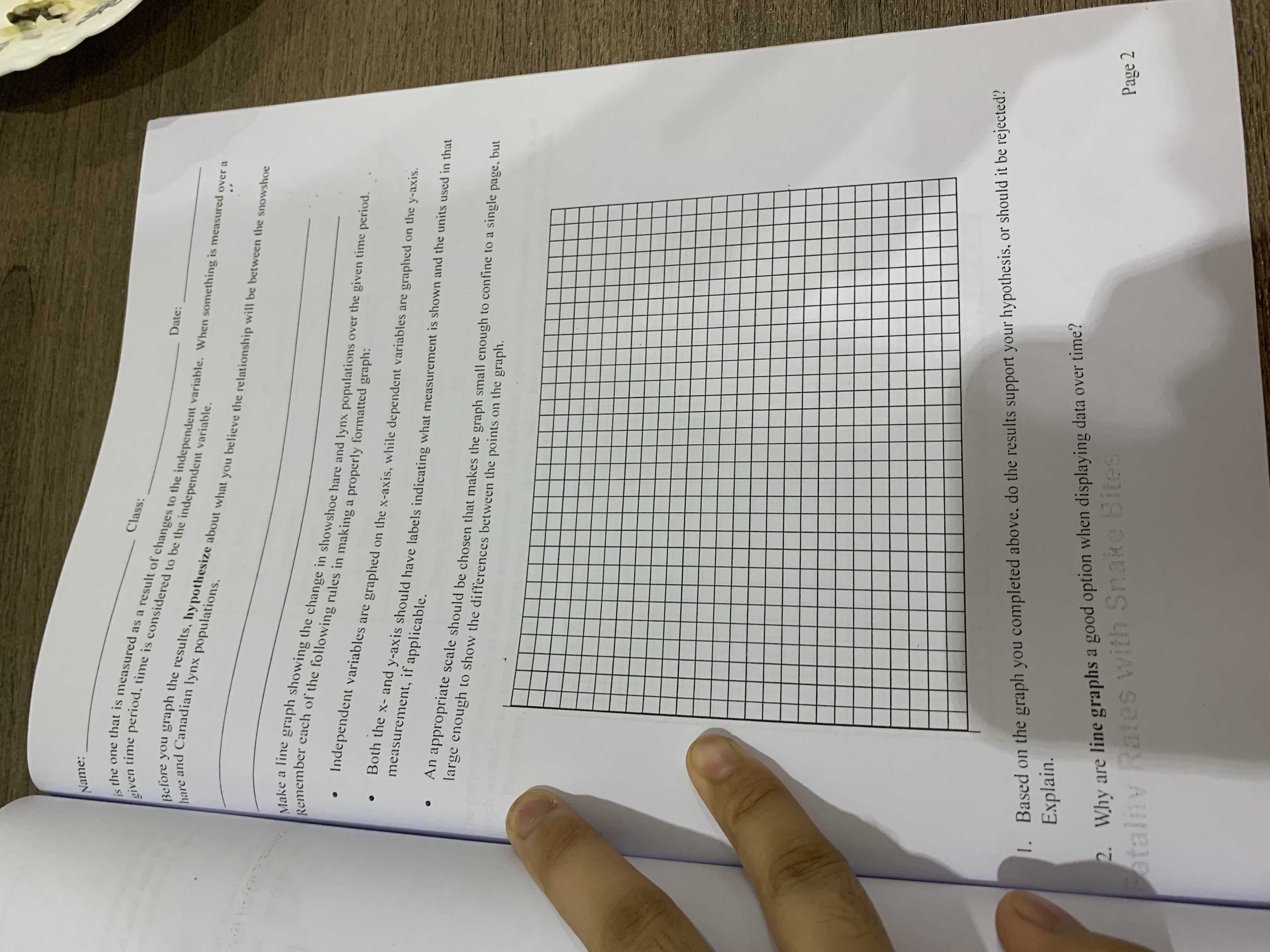 Name: Class: Date: Data Analysis and Graphing