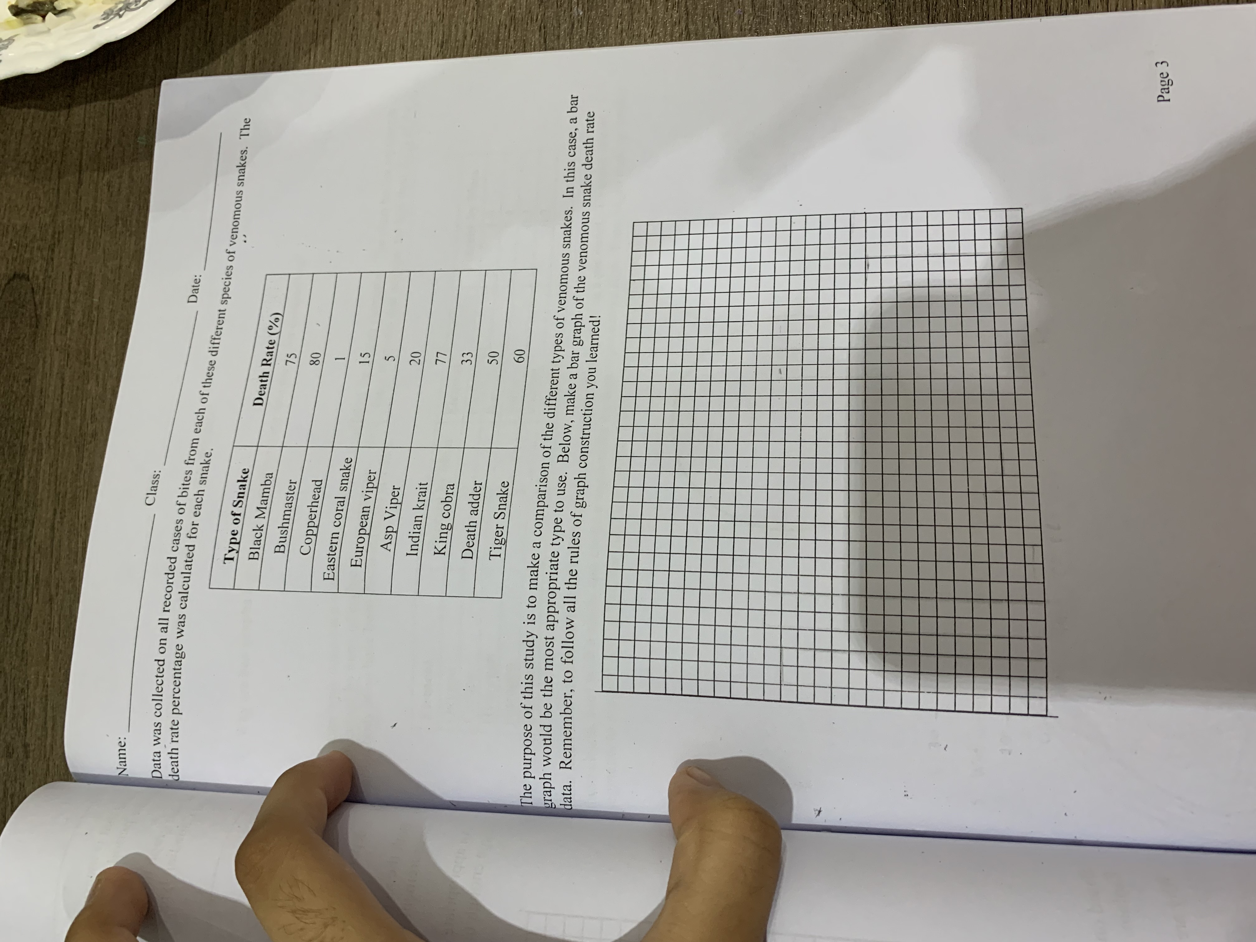 Name: Class: Date: Data Analysis and Graphing