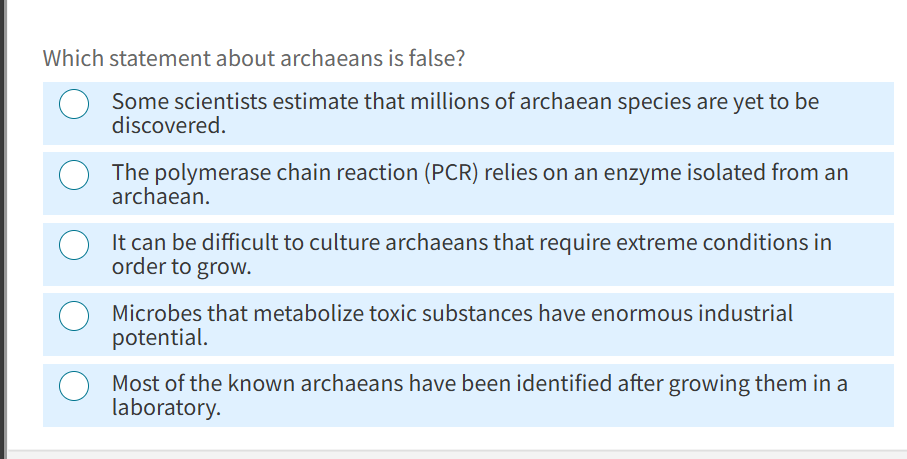 which is correct Which statement about archaeans
