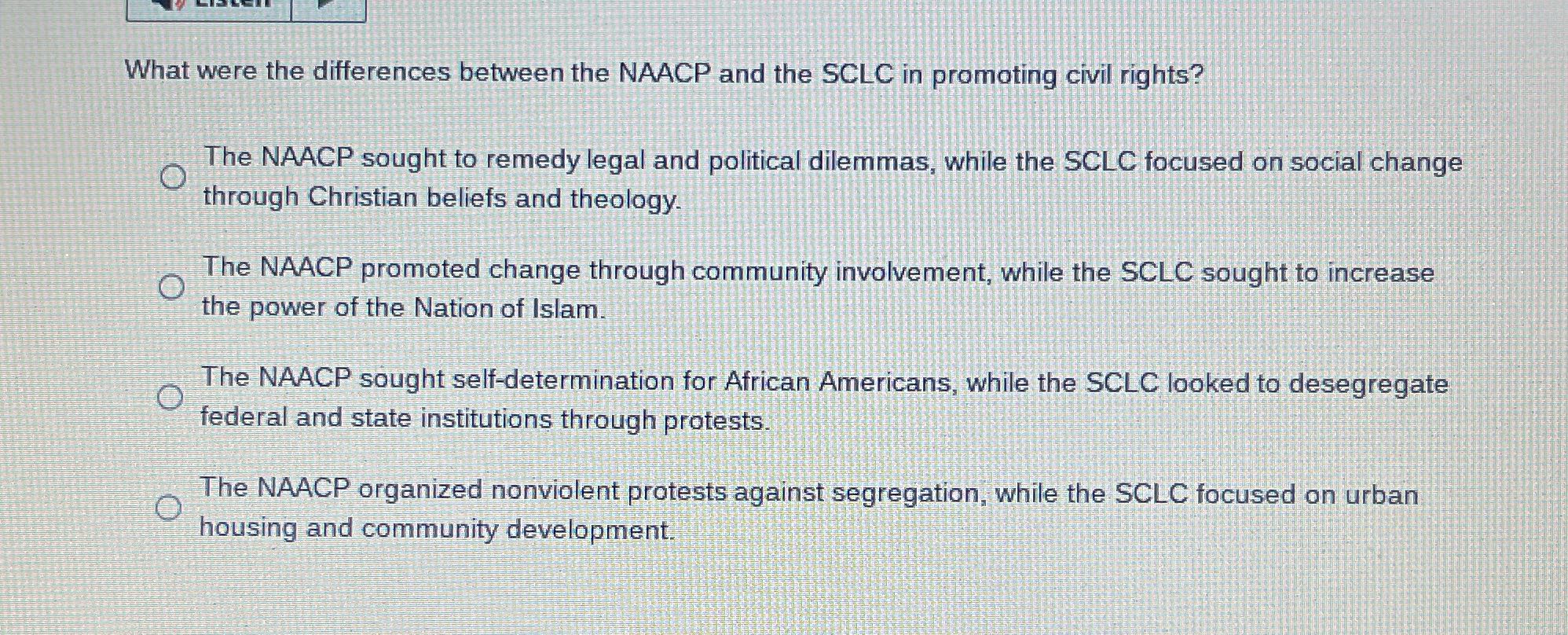 What answer is correct What were the differences