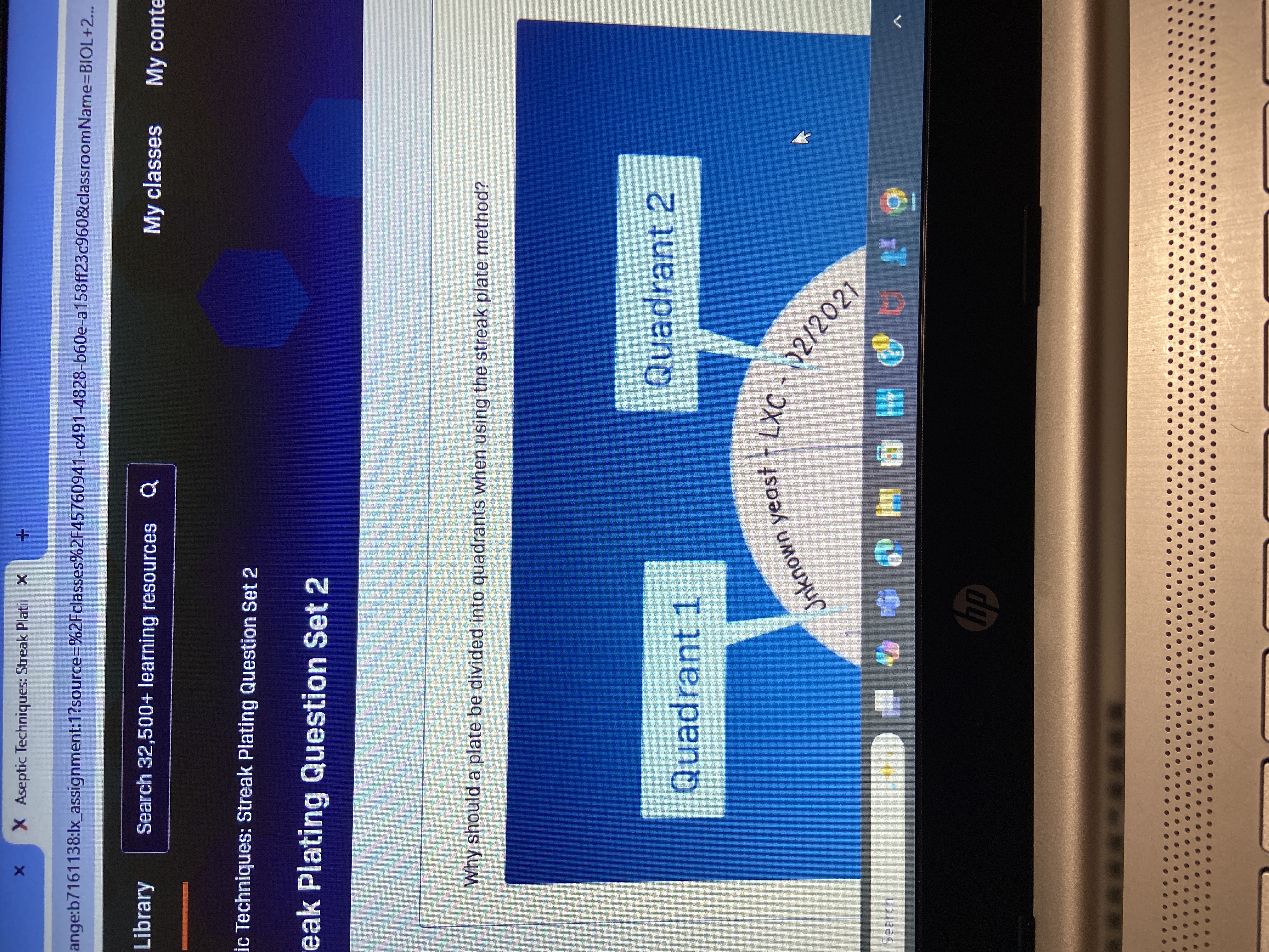 X X Aseptic Techniques: Streak Platin X