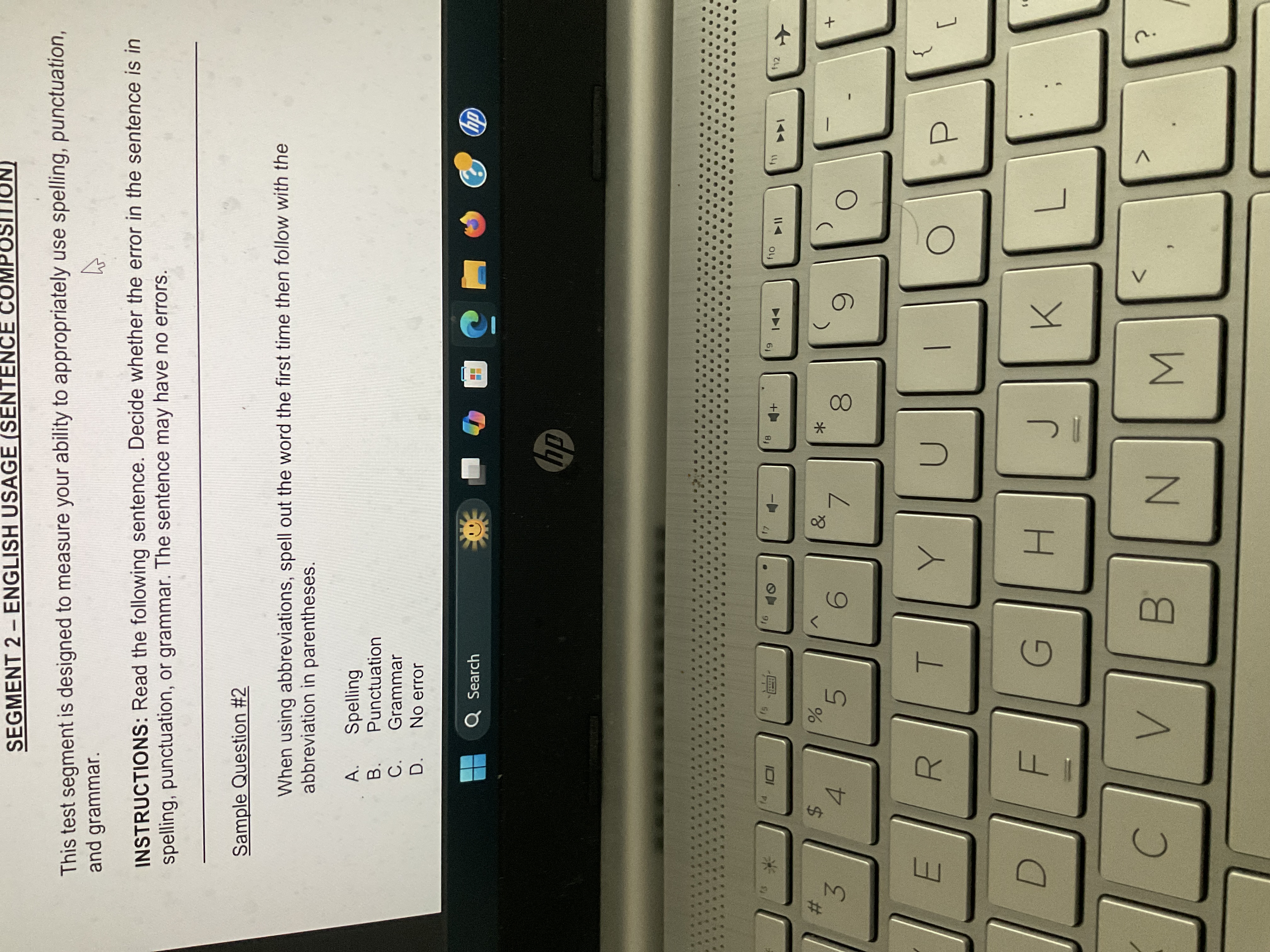 Mm SEGMENT 2 - ENGLISH USAGE (SENTENCE