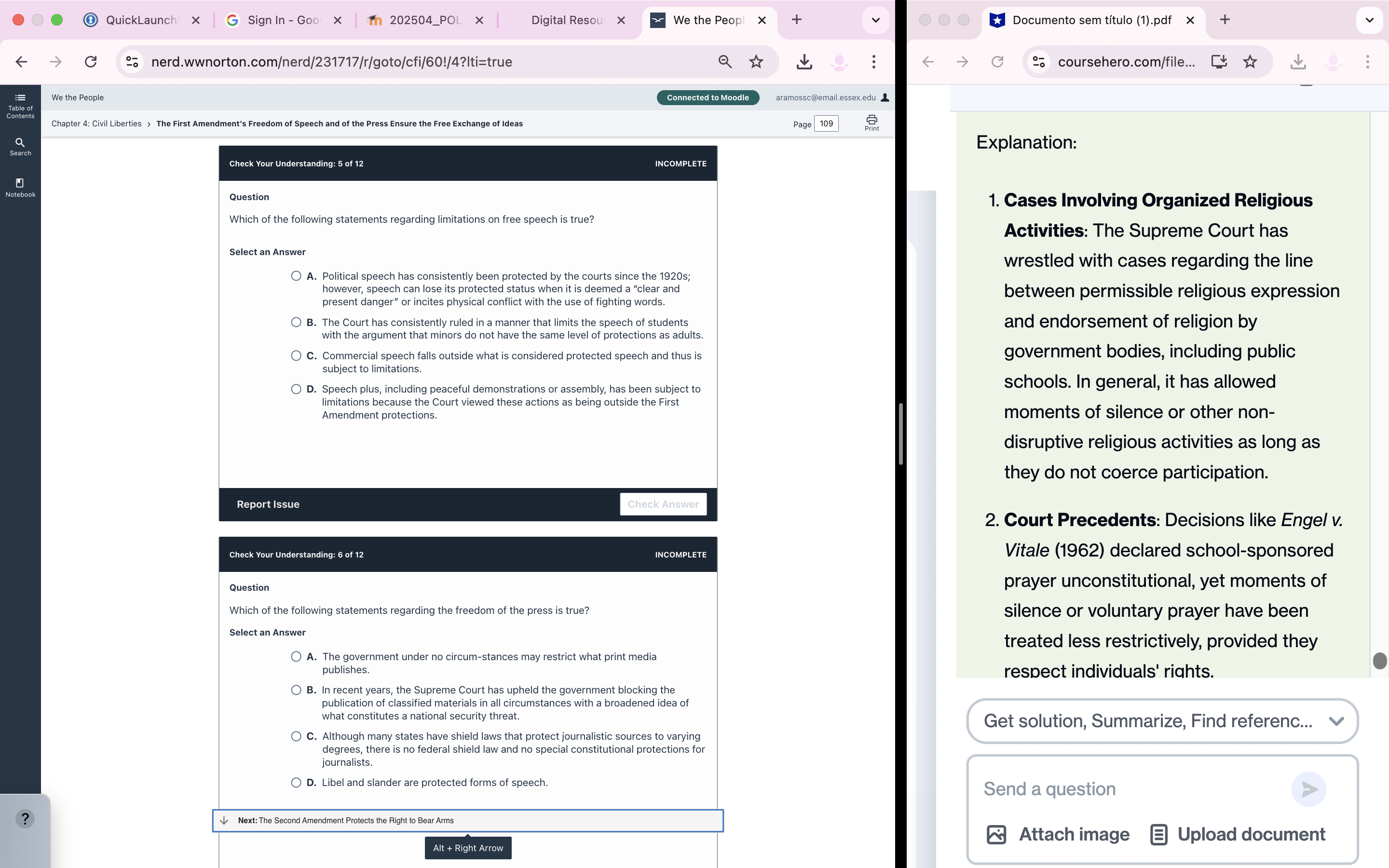 the questions QuickLaunch: X G Sign In - Goo X In