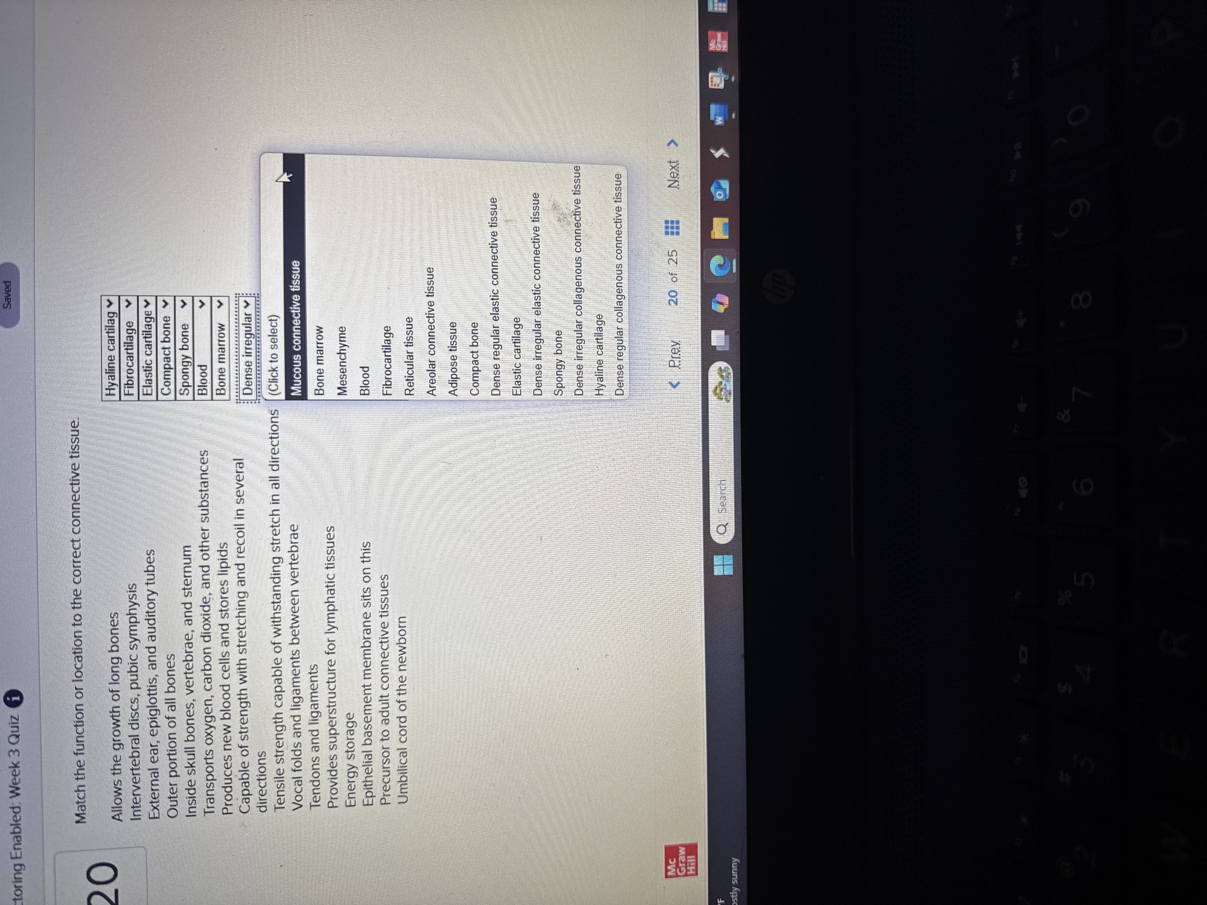 Match with correct term toring Enabled: Week 3