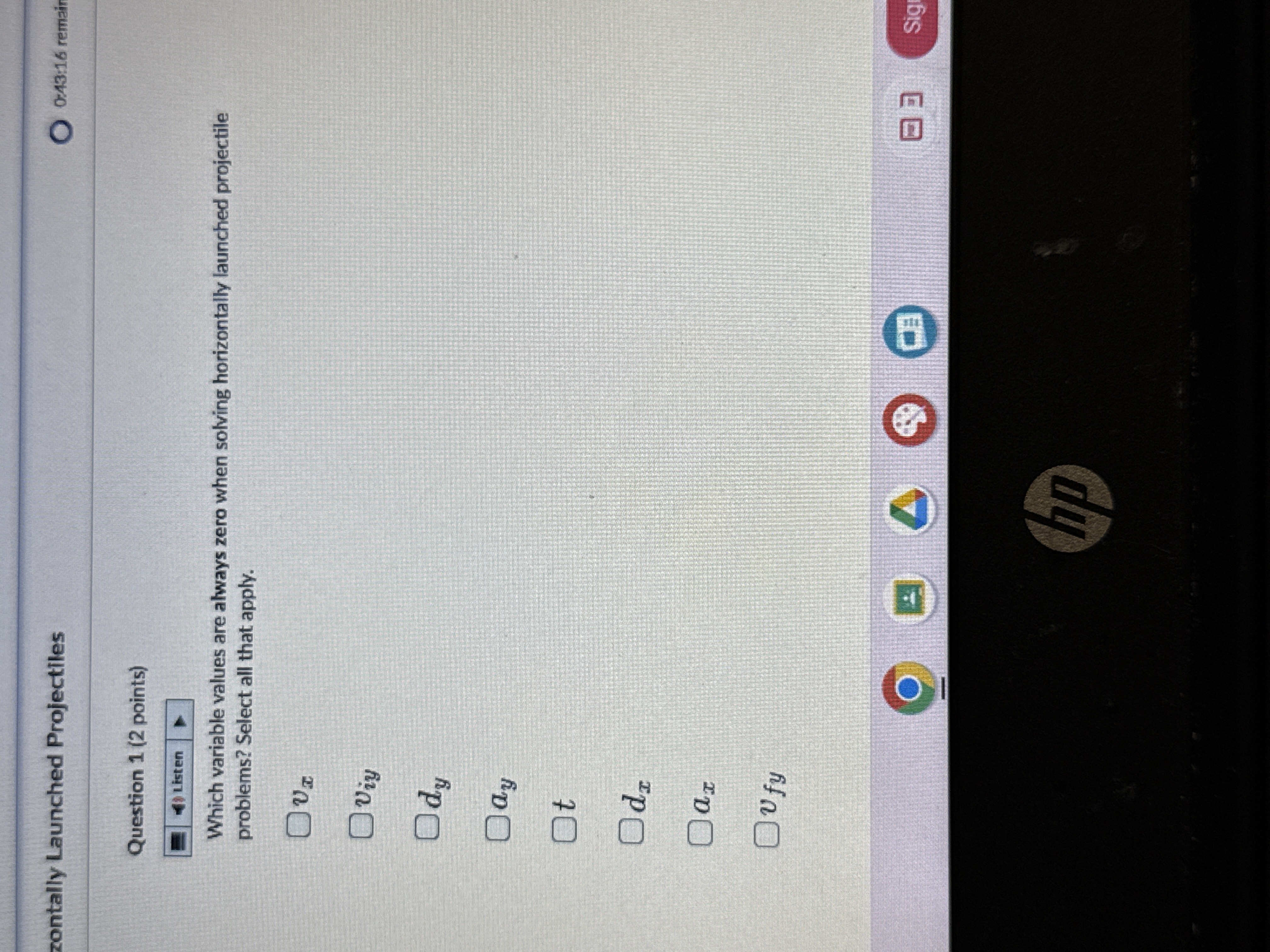 0:43:16 remain zontally Launched Projectiles