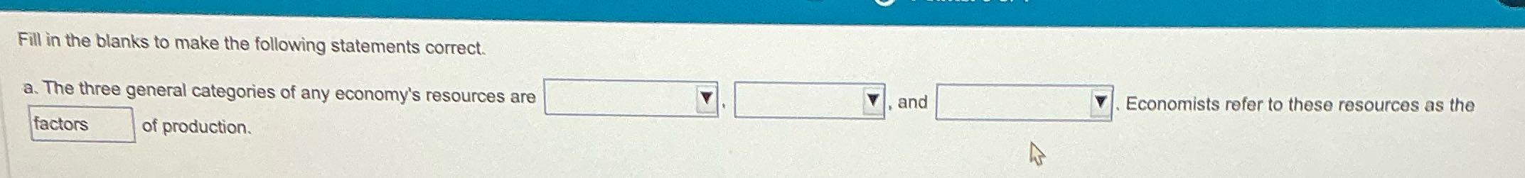 Fill in the blanks Fill in the blanks to make the