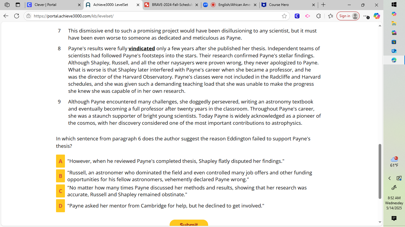 0 | & Cever| Portal X A) Achieve3000: LevelSet =X