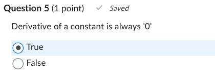 is this right Question 5 (1 point) W Saved