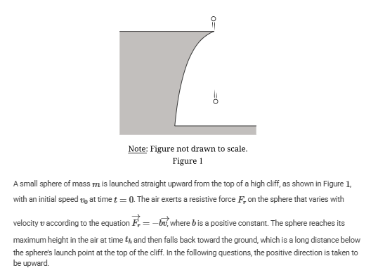 (i) Derive an equation for the velocity v of the