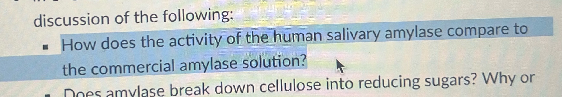 discussion of the following: How does the