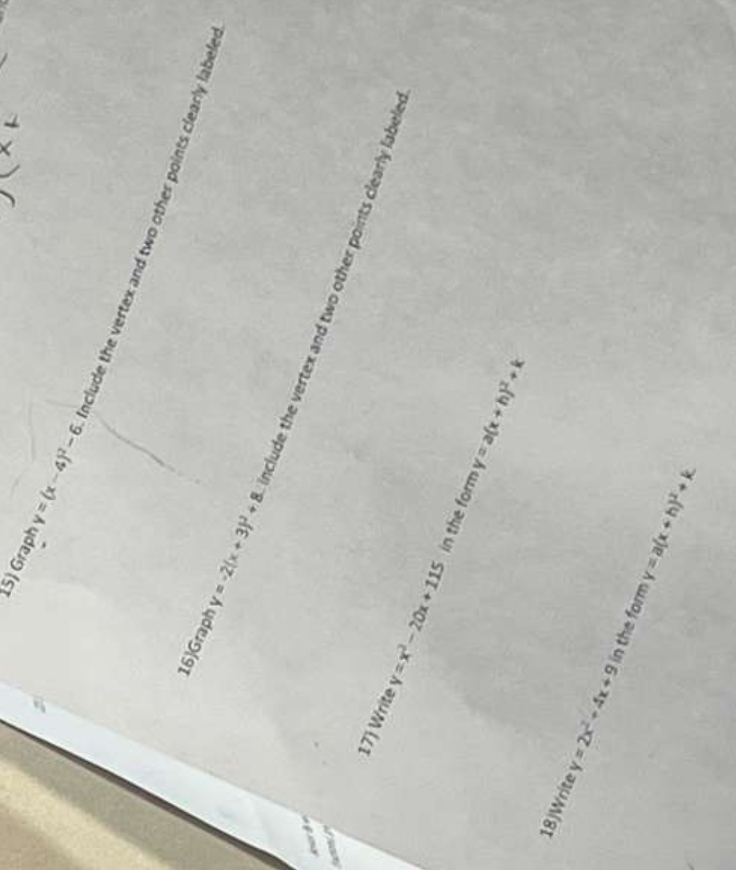 Show how you found the two points with math (5)