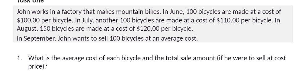 "all\" U! M: John works in a factory that makes