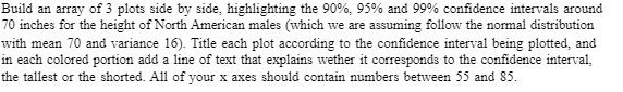 Build an array of 3 plots side by side,