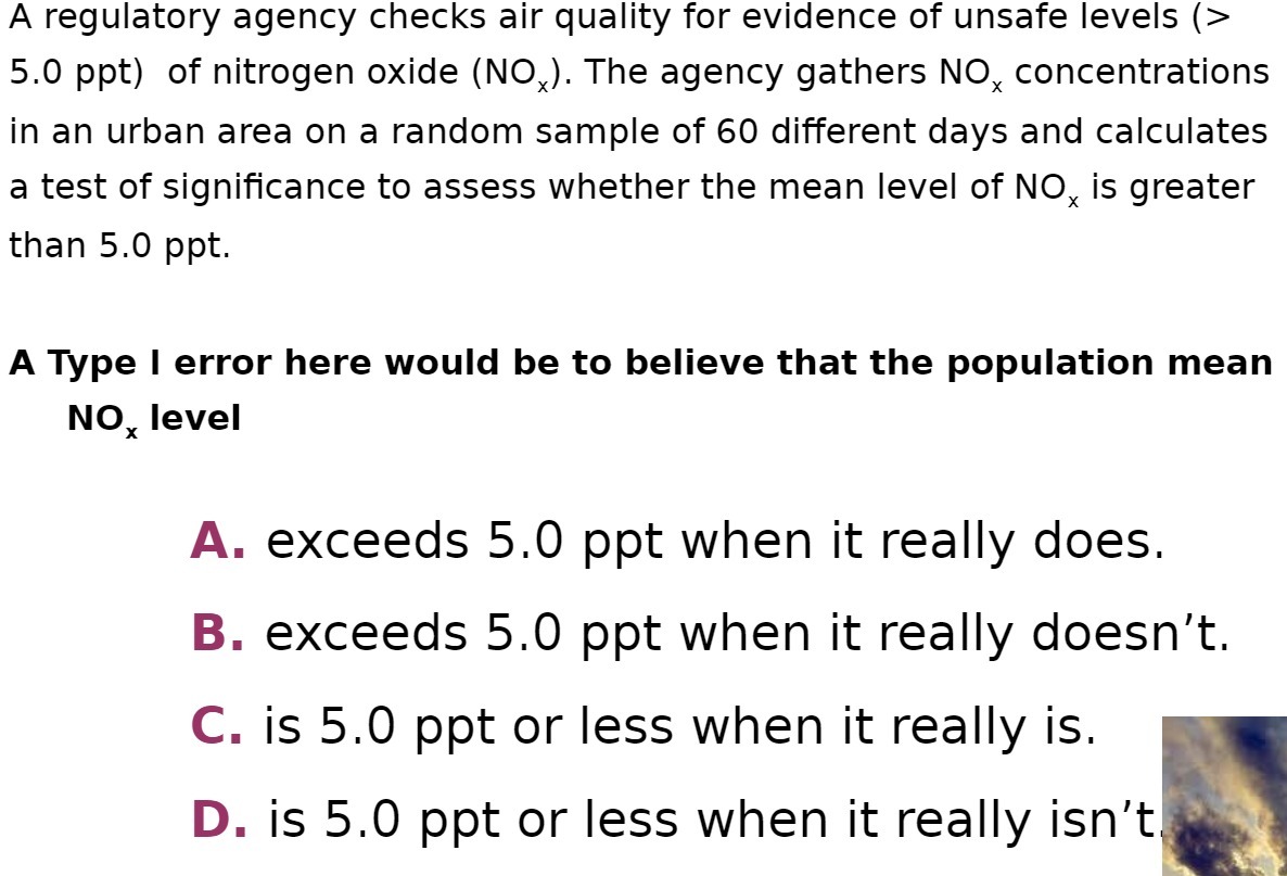 A regulatory agency checks air quality for
