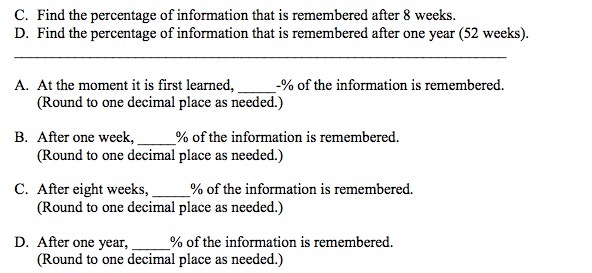 C. Find the percentage of information that is