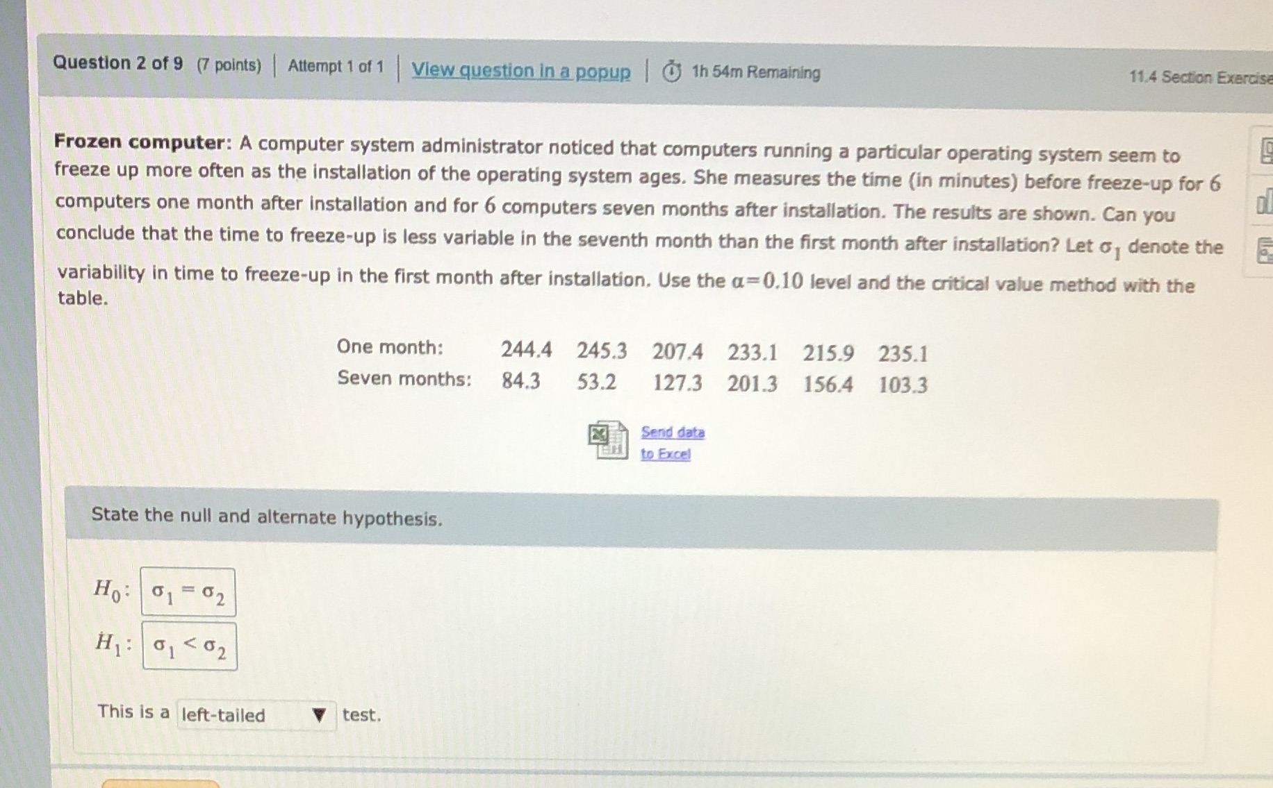 Question 2 of 9 (7 points) | Attempt 1 of 1 View