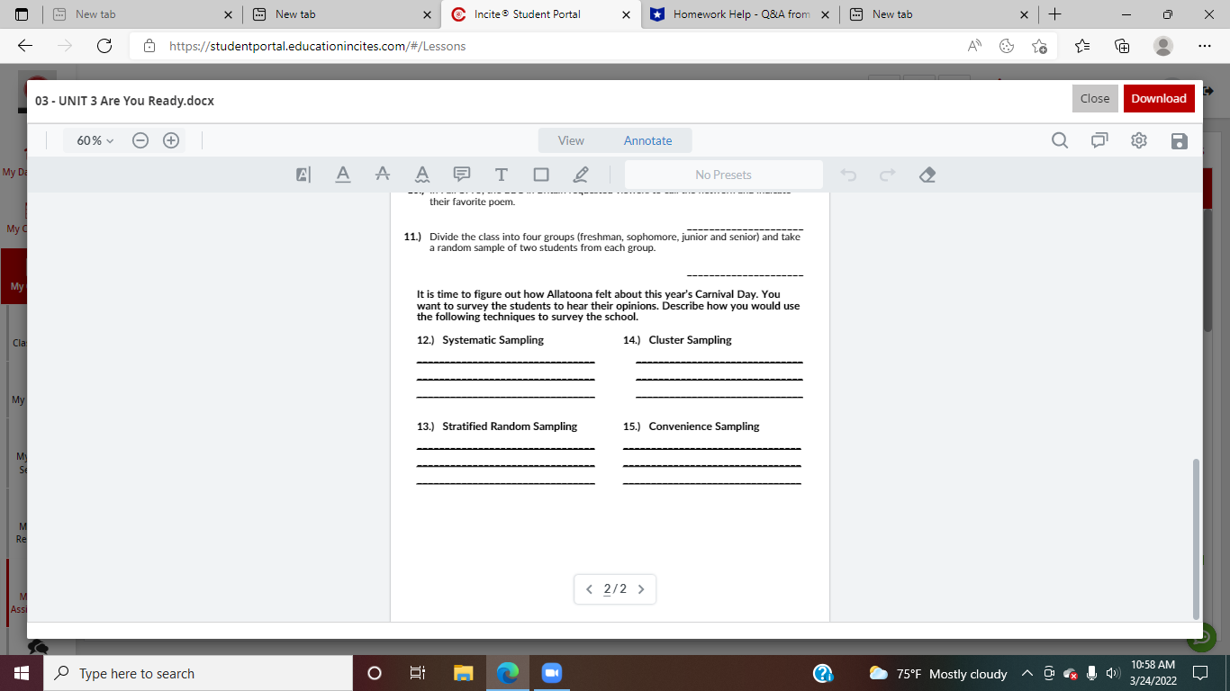 New tab X New tab X @ Incite Student Portal X