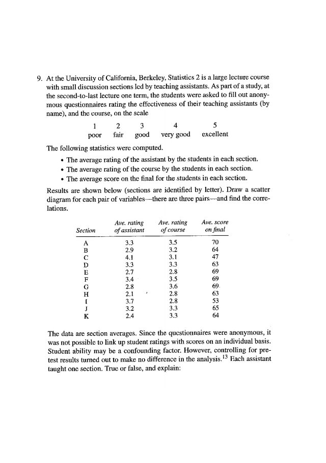 a) On the average, those sections that liked
