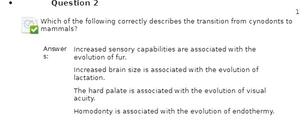 Question 2 1 Which of the following correctly