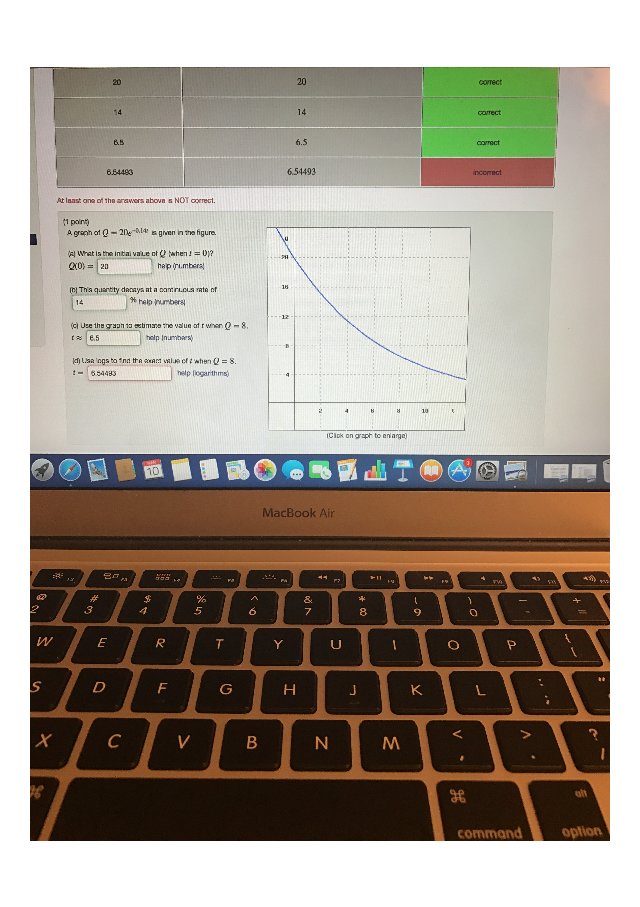 The following questions are about exponential