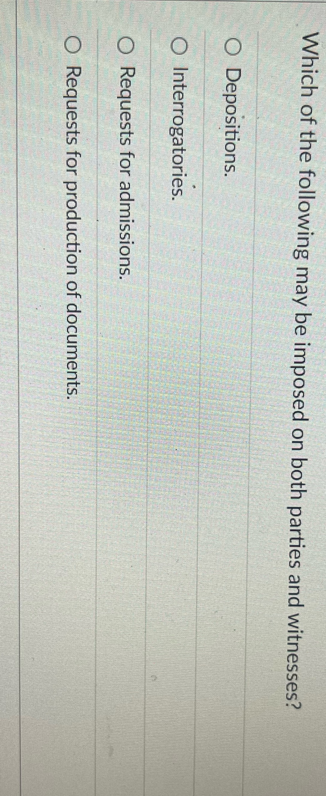 Which of the following may be imposed on both