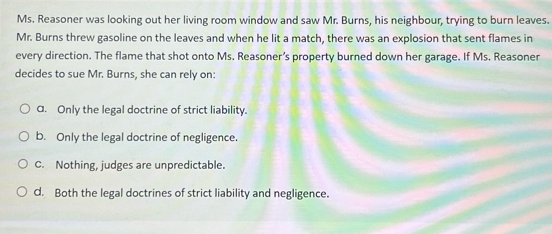 Ms. Reasoner was looking out her living room