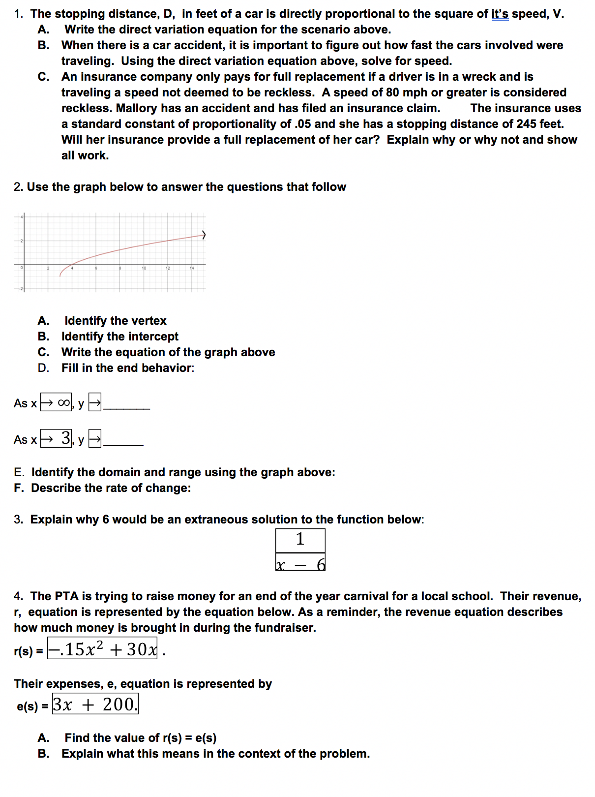 Please help with this homework! Thanks! 1. The
