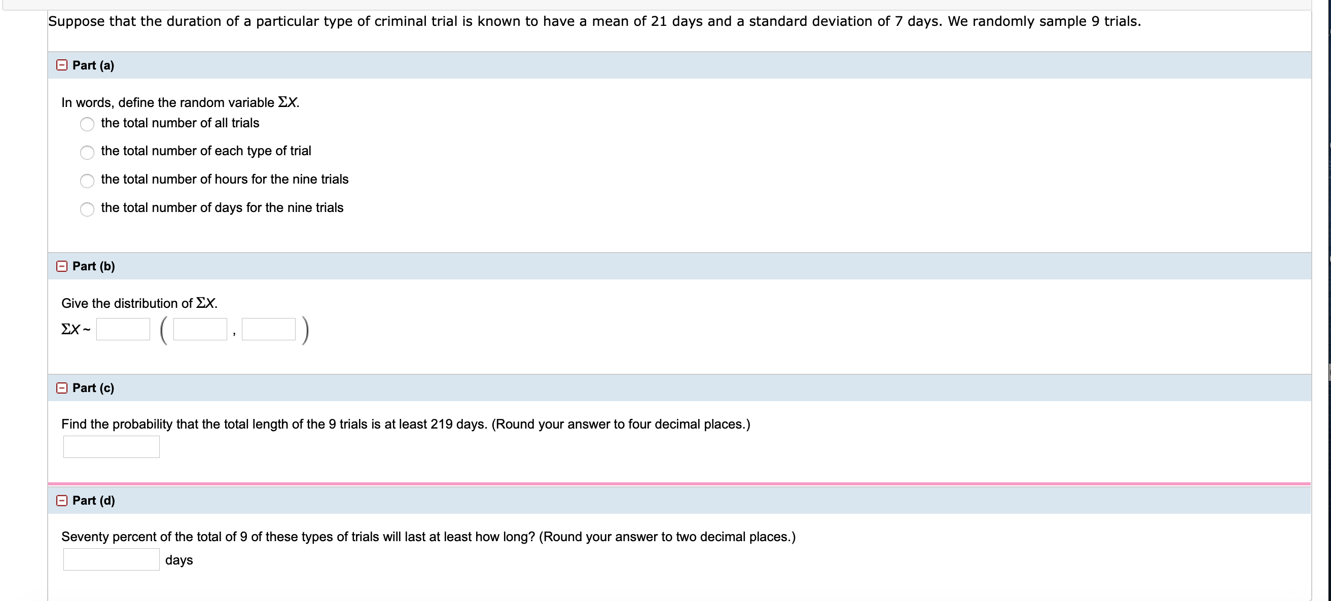 statistics Suppose that the duration of a