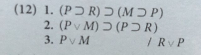 Use the first eight rules of inference to derive