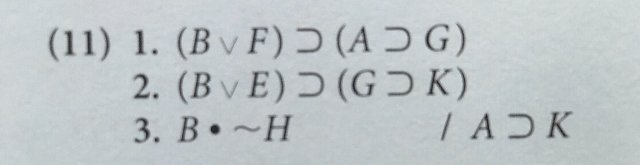 Use the first eight rules of inference to derive