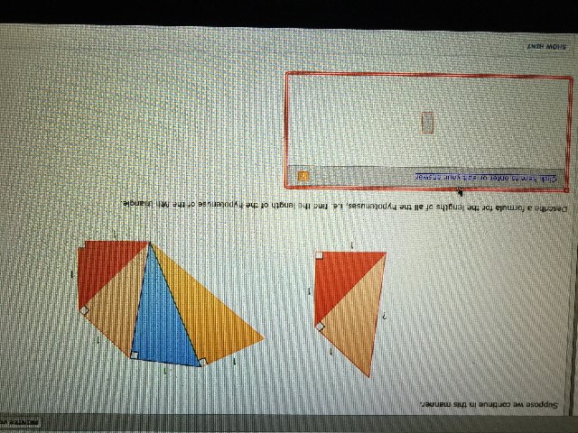 1.) Start with a right triangle with both legs