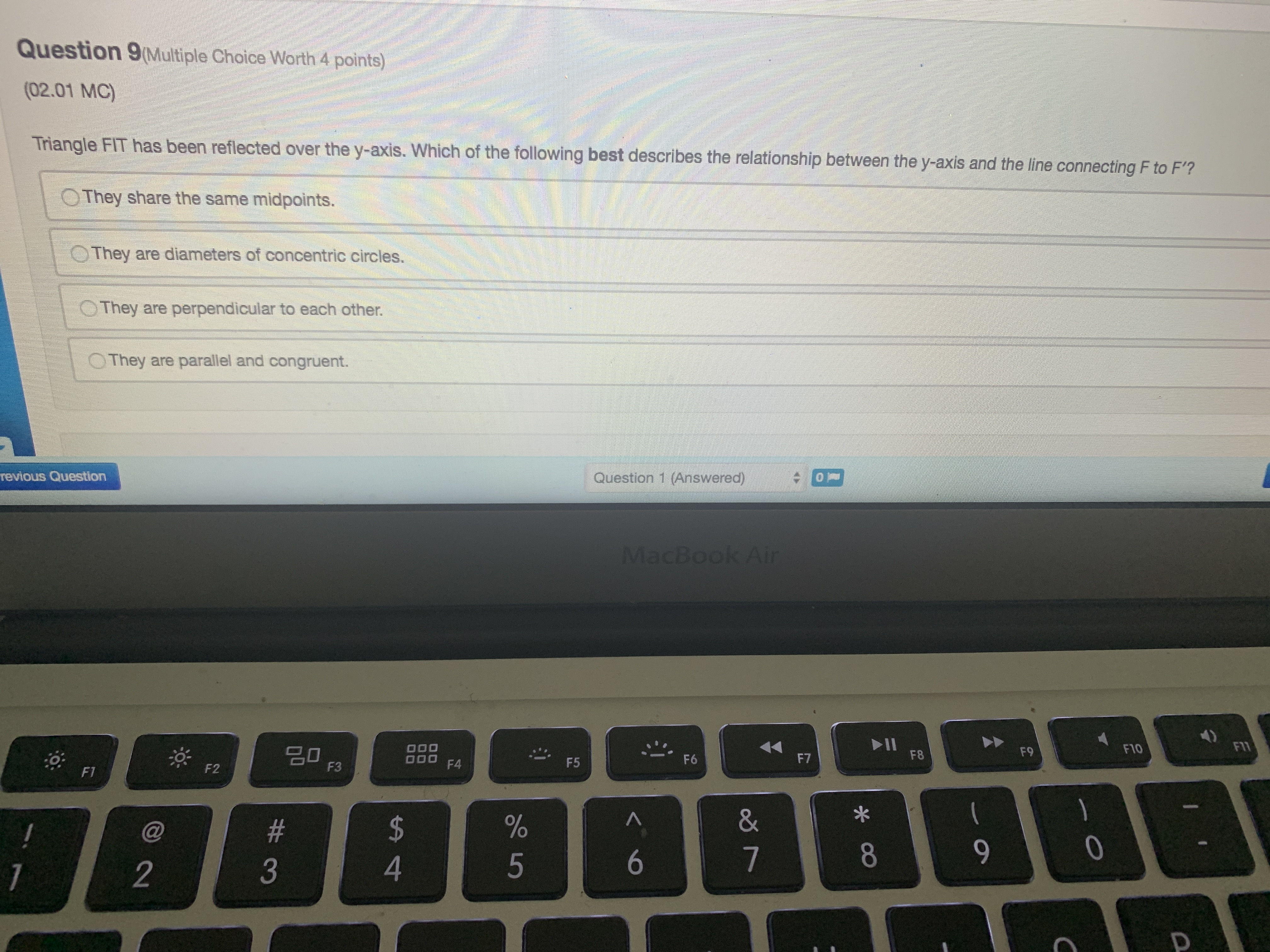 Triangle FIT has been reflected over the y axis.