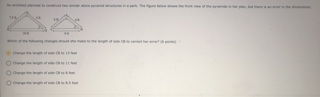 An architect planned to construct two similar