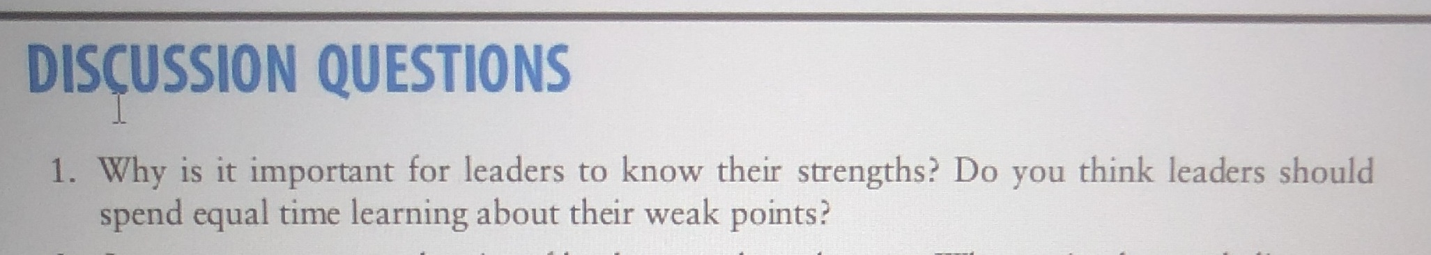 DISCUSSION QUESTIONS 1. Why is it important for