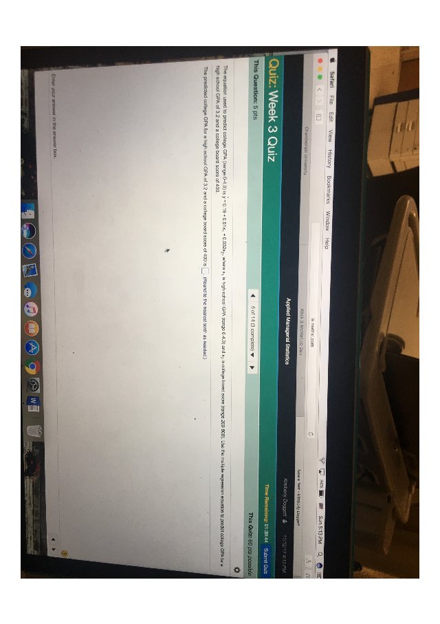 Equation used to predict college GPA range 0-4.0