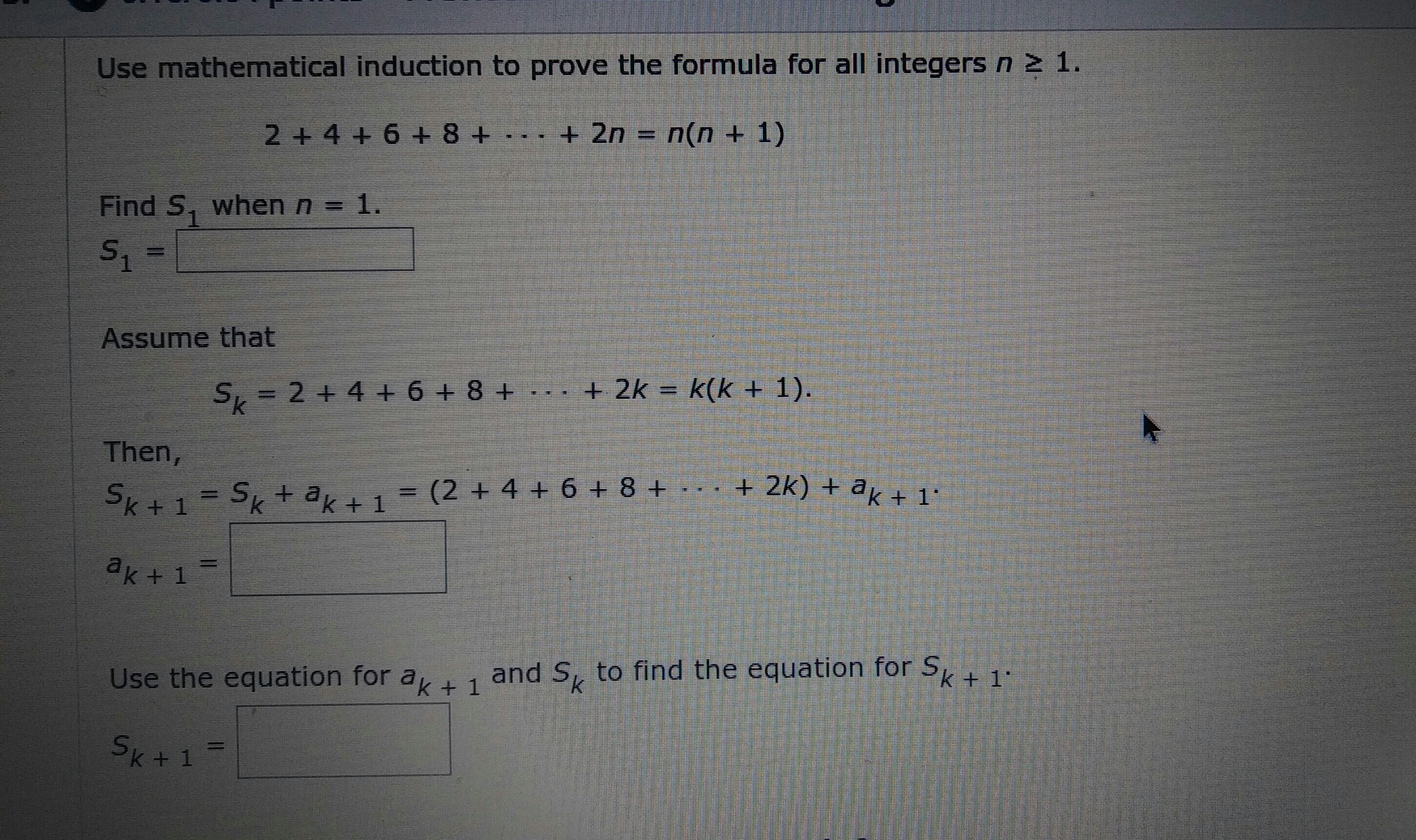Use mathematical induction to prove the formula