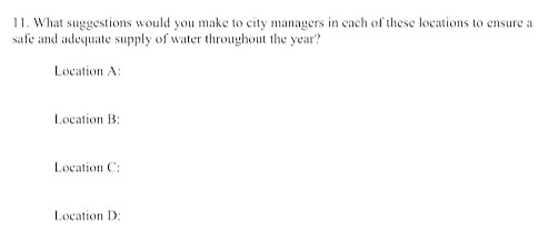 1 1. What suggestions would you make to city